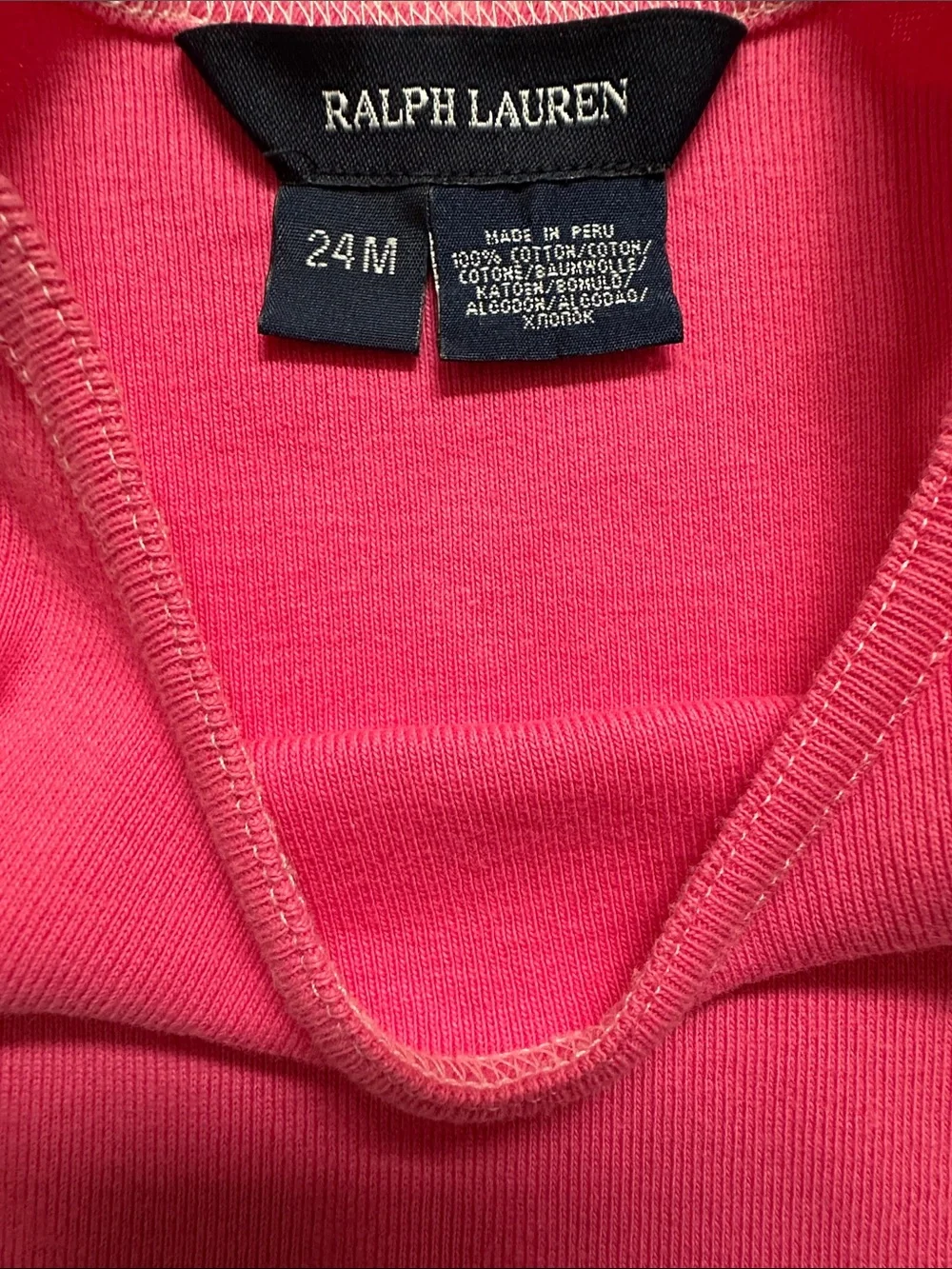 Ralph Lauren Pink Tank Top Baby Girls 24M